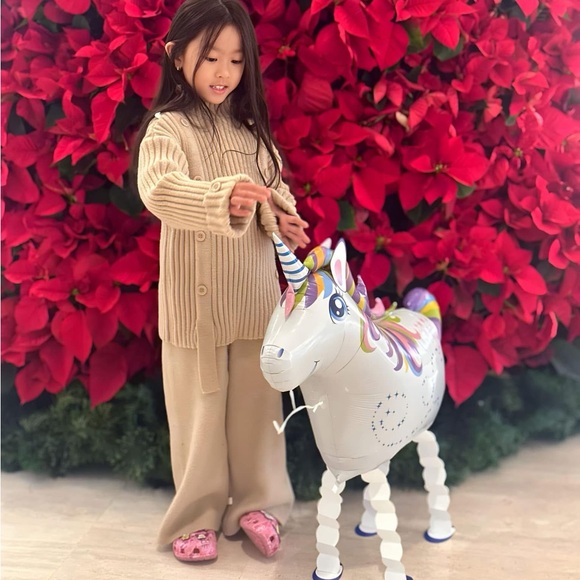 Beige Ribbed Sweater for Kids - Picture 2 of 3